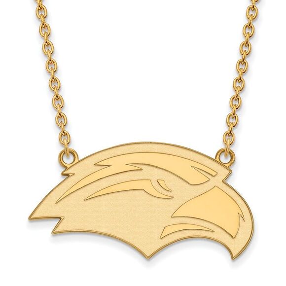 14k Gold Plated Silver Southern Miss Large Pendant Necklace